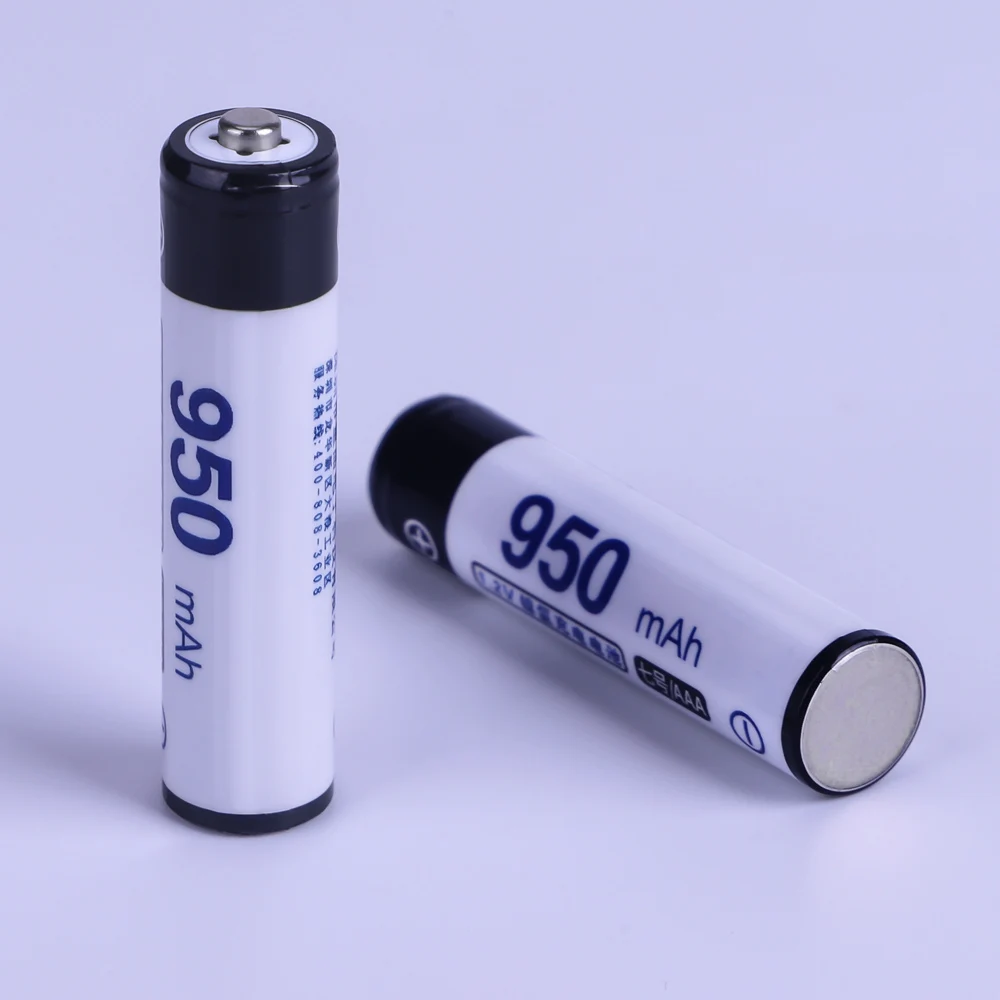 Low Self-Discharge 1.2V 950mAh Ni-MH AAA Rechargeable Batteries CE Certified for Clocks Toys Power Tools Consumer Electronics