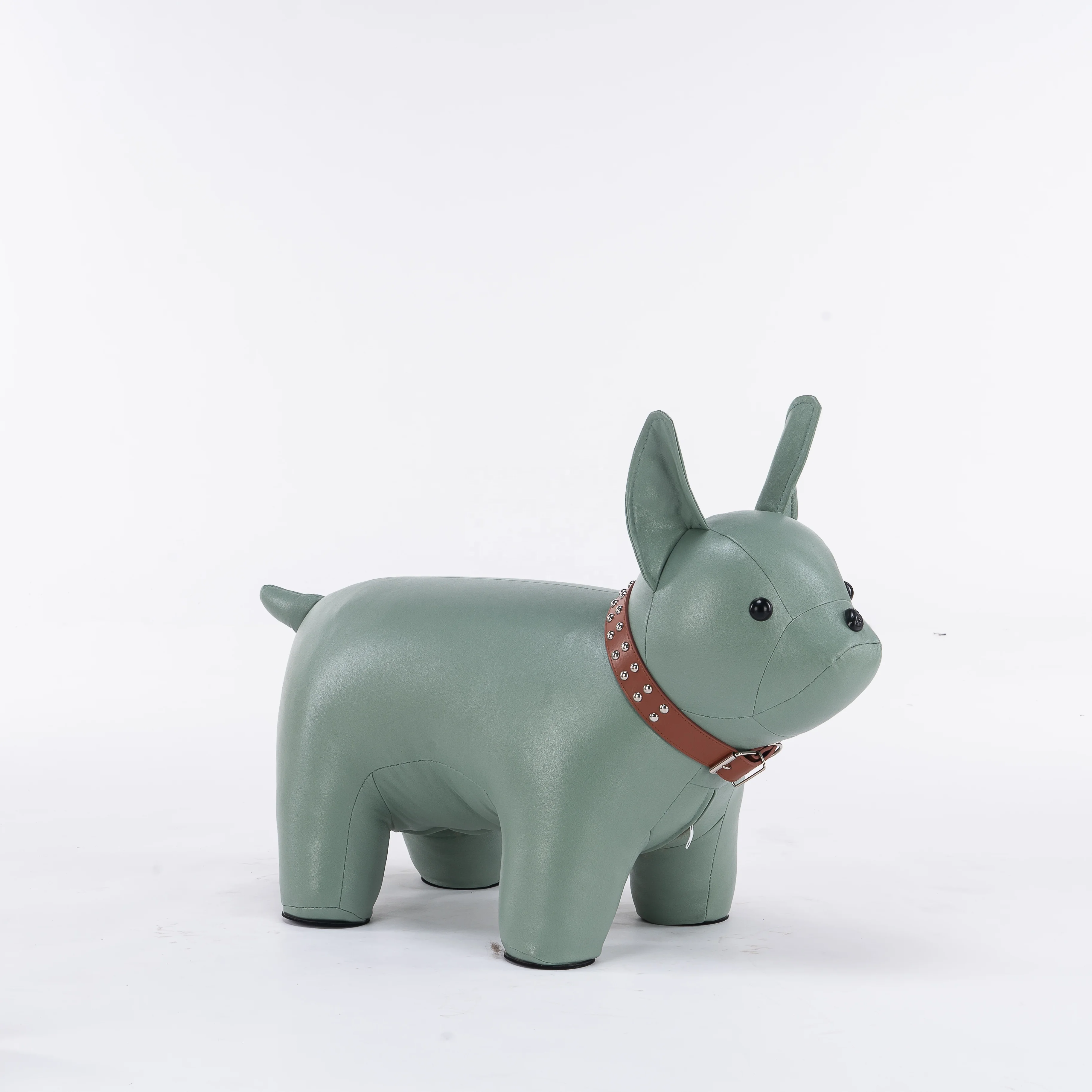 lovely kid hero dog animal wooden stool