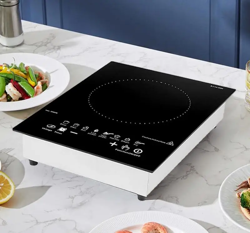 Multi functional black crystal glass 500W sustainable heating portable induction cooker