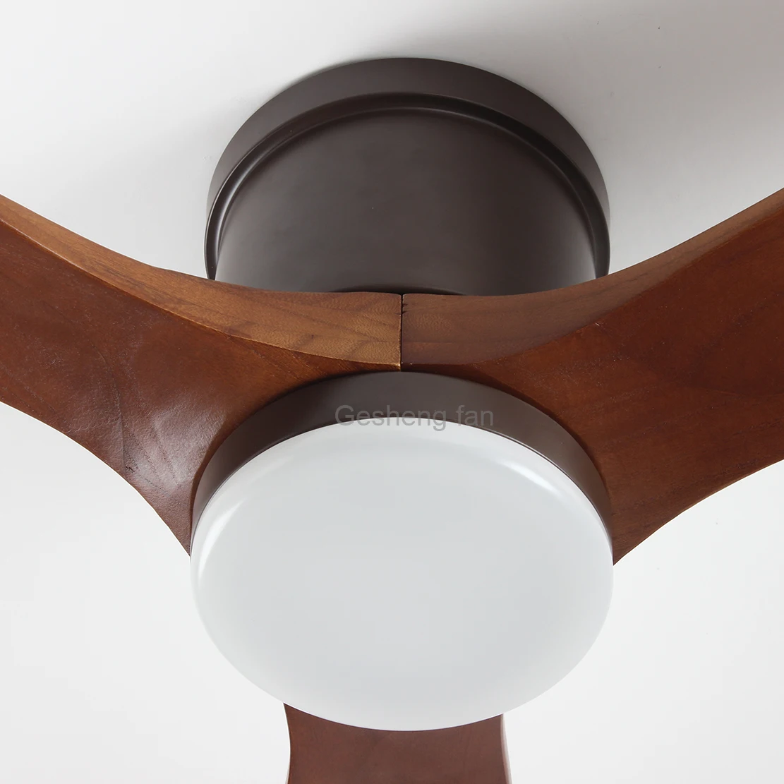 Modern Luxury Design 52 Inch Energy Saving Decorative Wooden 3 Blade Ceiling Fan With LED Light