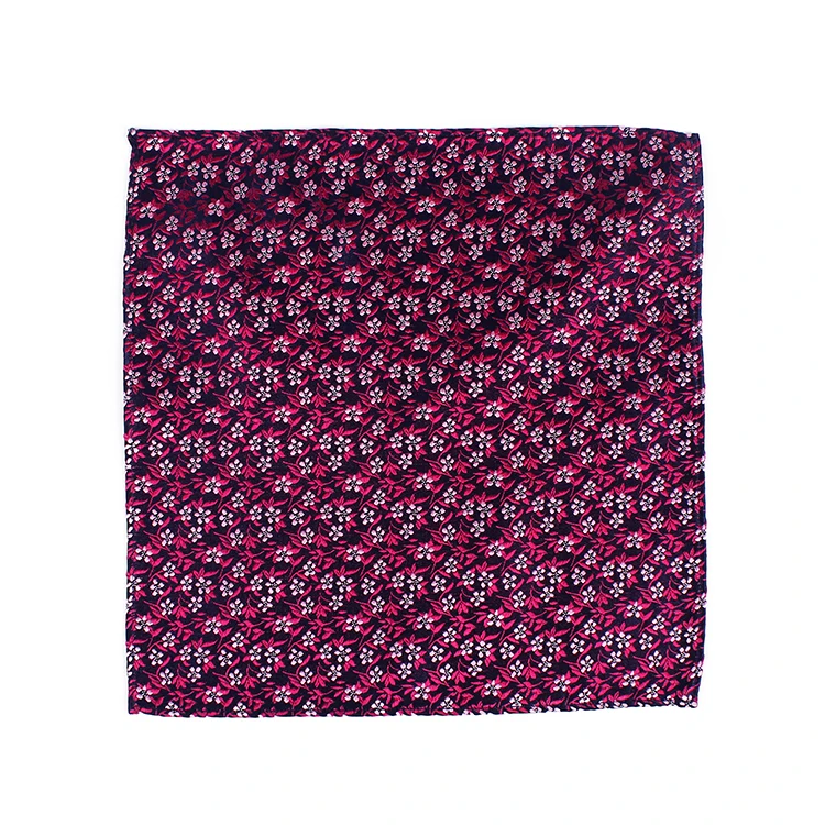 
Dacheng 100% Silk Men Flower Jacquard Design Pocket Square Floral Handkerchief 
