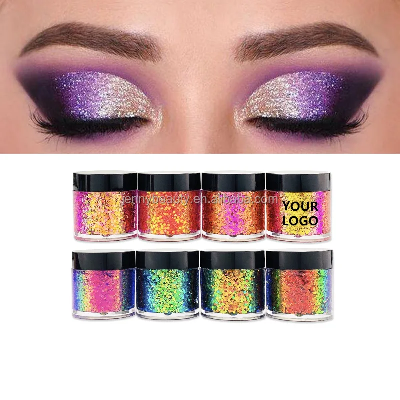high pigment vegan cruetly free body face glitter gel makeup chameleon gel glitter