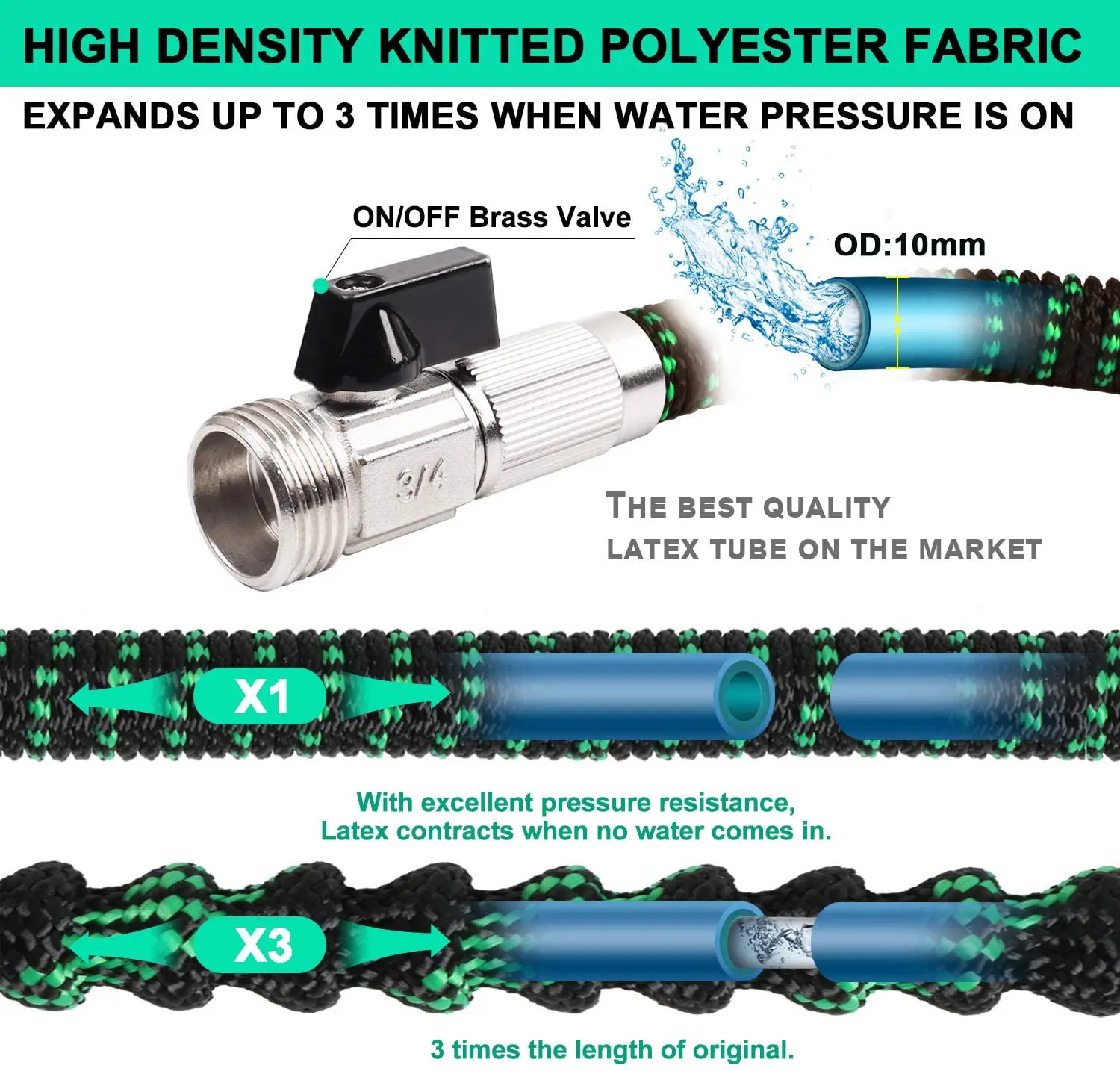 25FT 50FT 75FT 100FT Car Watering Hose Flowers Gardening Magic Expandable garden Hose