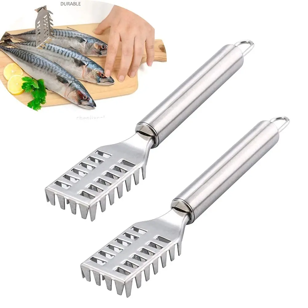 Fish Skin Brush Scraping Fishing Scale Brush Graters Kitchen Tools Fast Remove Fish Knife Cleaning Peeler Seafood Tools