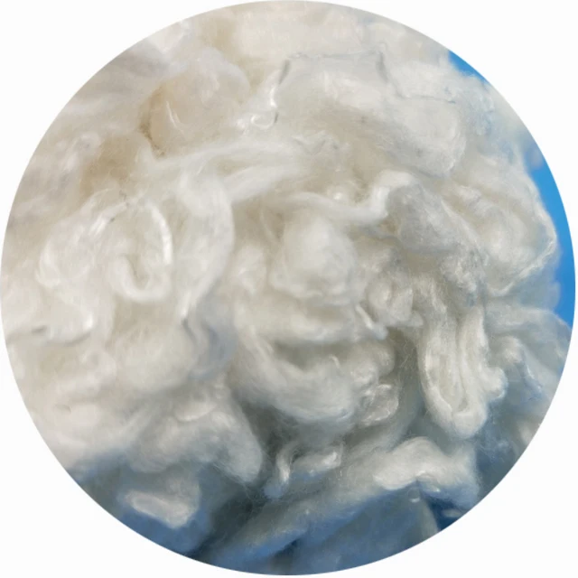 Необработанное белое бамбуковое волокно