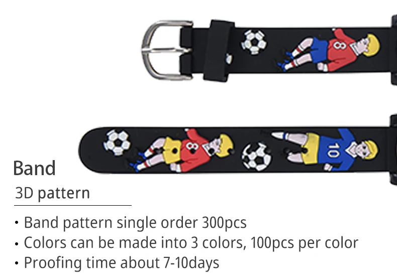 JNEW 3D cartoon 7 color LED pc girl kids girl watch gift set cheap kids digital watches digital watch for kids