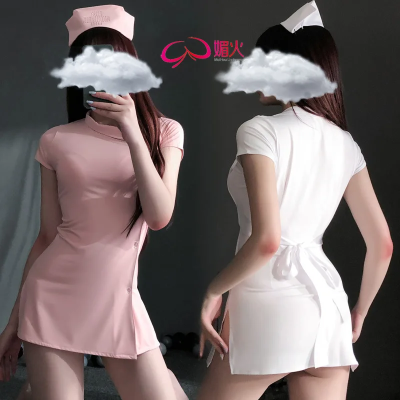 Wholesale Women Sexy Lingerie Japanese Sexy Cute Suit Pink Doctor Nurse Uniforms