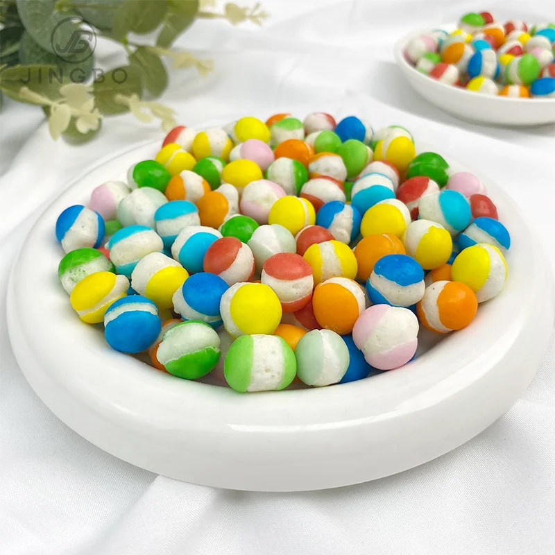 Vegan Freeze Candy Flavored Rainbow Lollipops Certified Hala Yummy and Tasty Cute and Funny in Bag Packaging