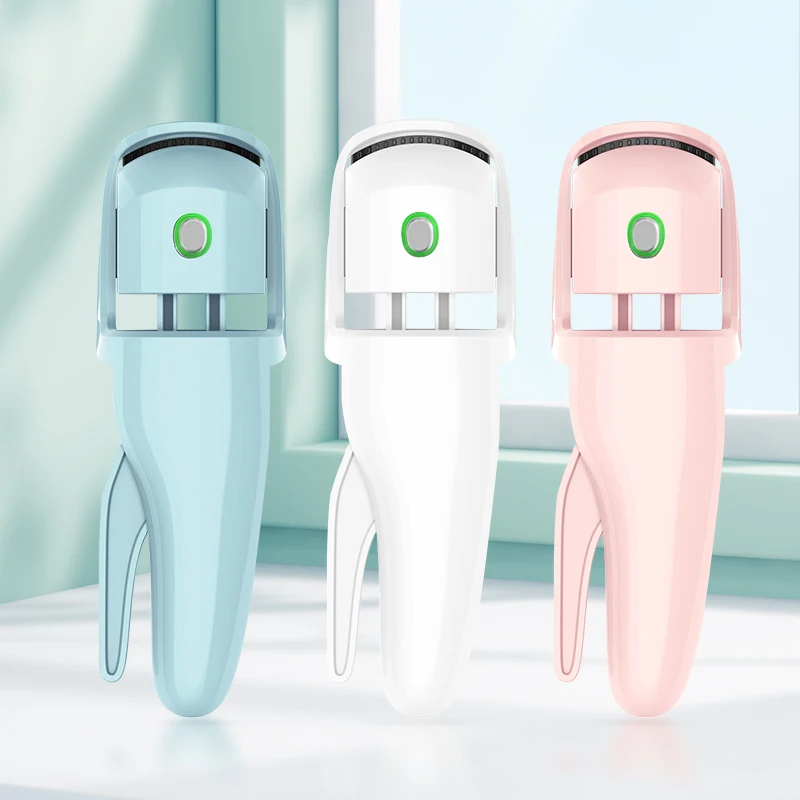 Wholesale Eyelash Curler USB Rechargeable Electric Mini Perm Heating Pink Curler Eyelash Heated Eyelash Curler