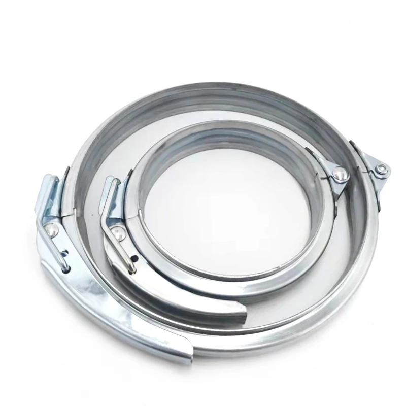 Stainless Steel Quick Connect Clamp with V Gasket Quick Lock Clamp Pull Rng for Duct / Flange Pipe