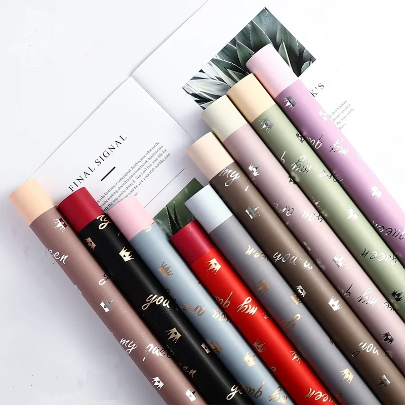 custom metallic floral tissue packing metallic luxury non woven waterproof flowers wrapping paper packaging for bouquets
