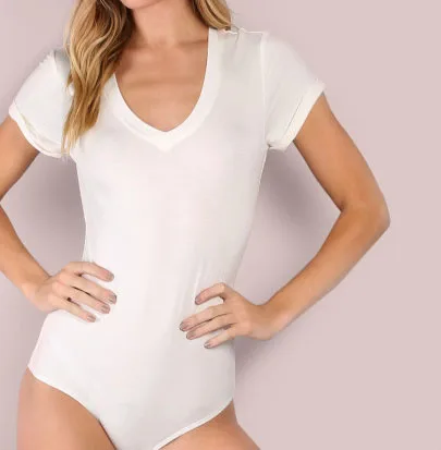 Black Long Sleeve Bodysuit Women long sleeve back cut out bodysuit