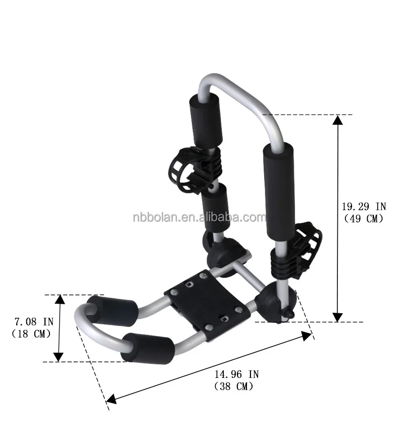 ROOF TOP KAYAK RACK CANOE CARRIER Aluminum Soft foam pads Double Kayak Racks