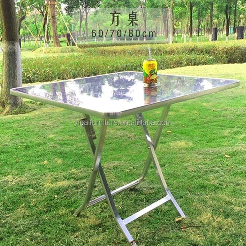 New Modern Furniture Folding Square Table 60x70cm Modern Square Bistro Foldable Table coffee table and chairs set