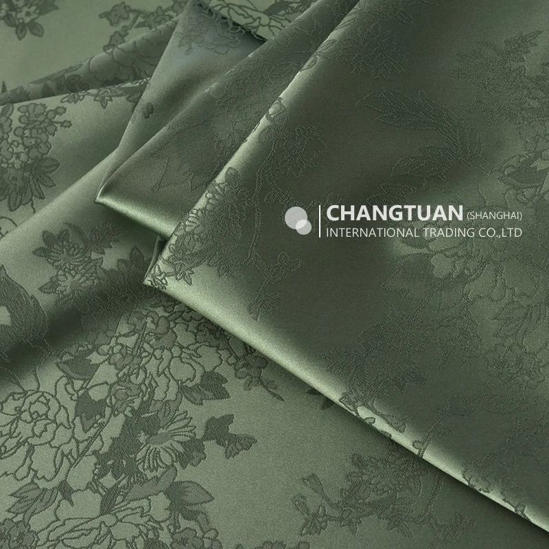 Wholesale brocade jacquard fabric jacquard silk fabric jacquard satin fabric for clothing pajamas blouse