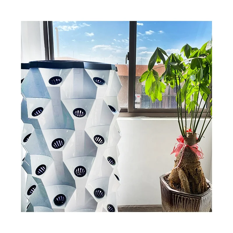 
CHINA AGROTIME vertical aeroponic hydroponic tower garden tower indoor use automatic watering 