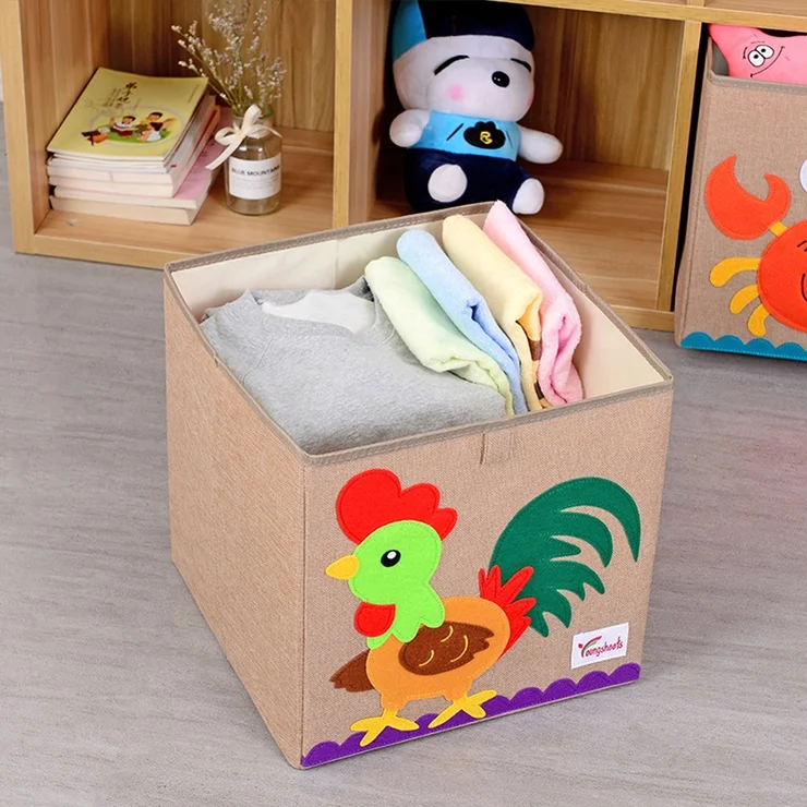 Competitive Wholesale Prices Kids Toy Organizer And Storage Bins Sewn Fabric Cube Storage Box