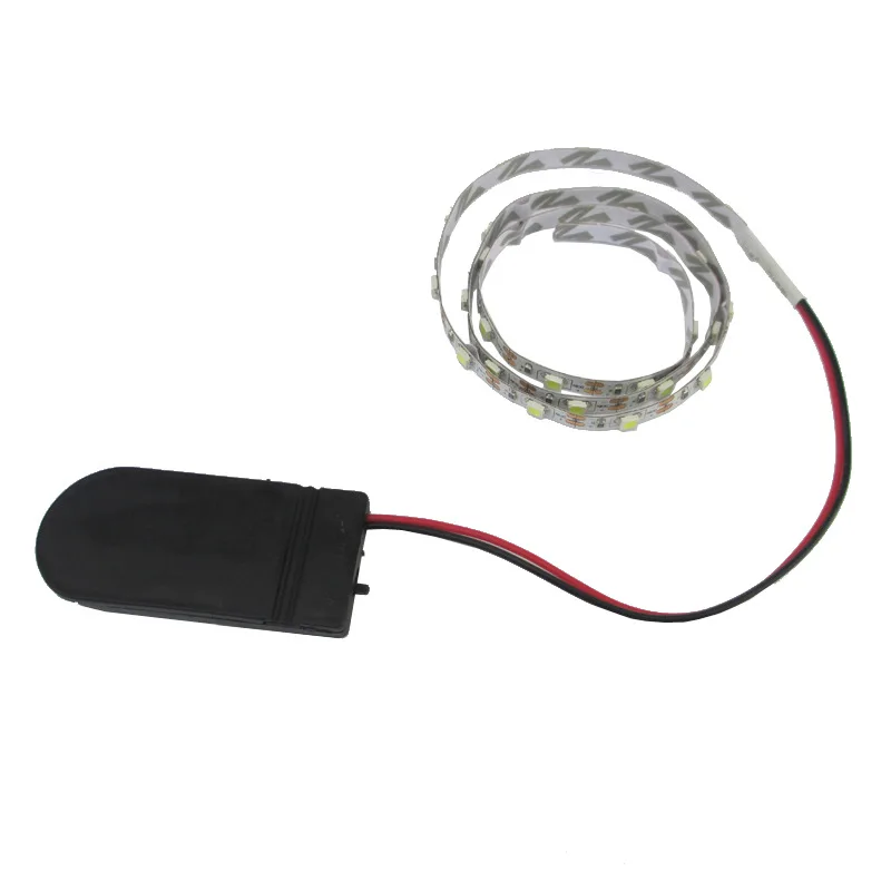Красный/зеленый/синий/белый/розовый 0 5 м/1 м В мм SMD 3528 60 светодиодов/м гибкая светодиодная лента с кнопкой батареи