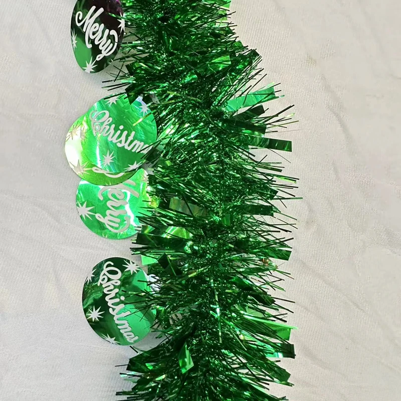 High Quality Indoor Coloful Strips Tinsel Garland Hanging Christmas Decorations Party Wall Background Decor