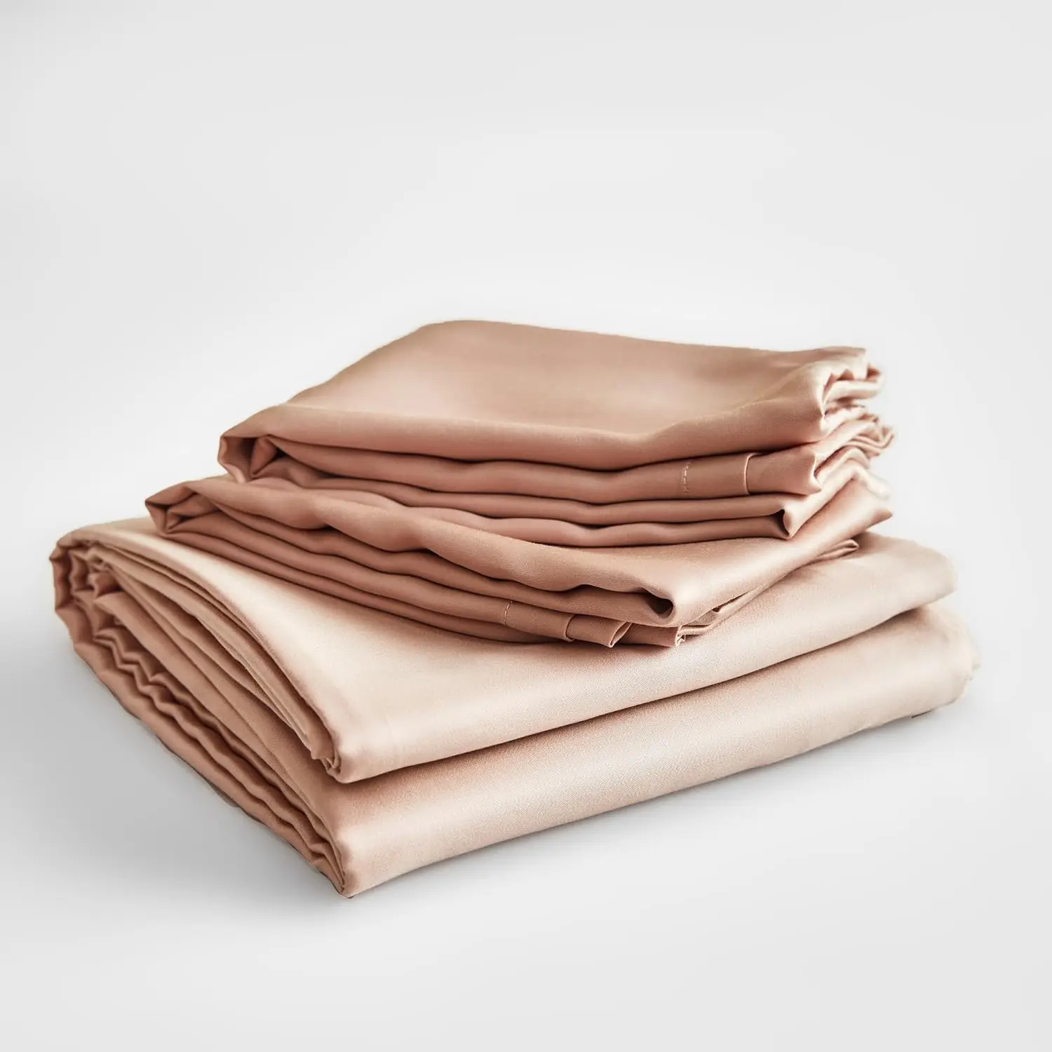 100%  Eucalyptus Lyocell Sheet Set 4 Pieces Moisture-Wicking Deep Pocket Silky Soft Cooling Sheets for All-Season Pink