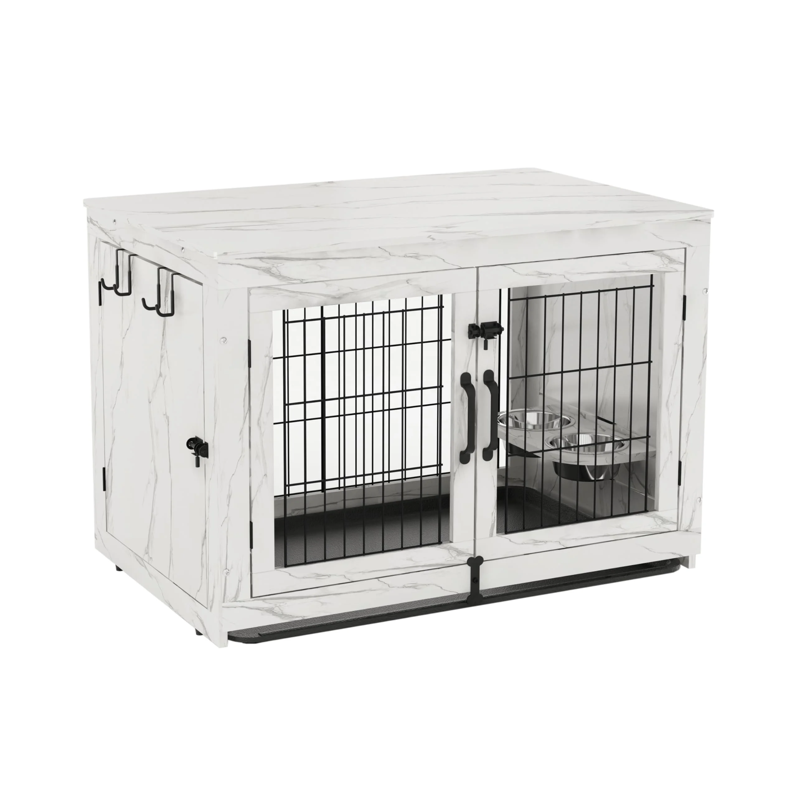 Modern Luxury Outdoor Wooden Dog Kennel Small Animal House Nest for Dogs and Cats Solid Metal Pet Carrier