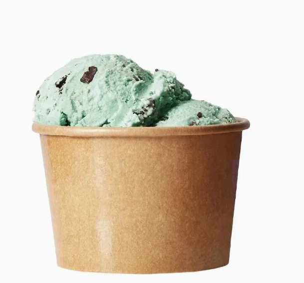 Food Grade Kraft Paper Bowls Cups PLA Coated Synthetic Craft Material Snacks Salads Sushi Pizza Sugar Bread Embossed Printing