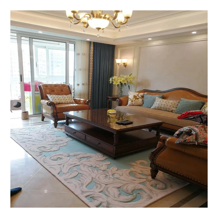 Chinese Wool And Silk Hand Tufted Carpet Rugs Handmade Wool Carpet