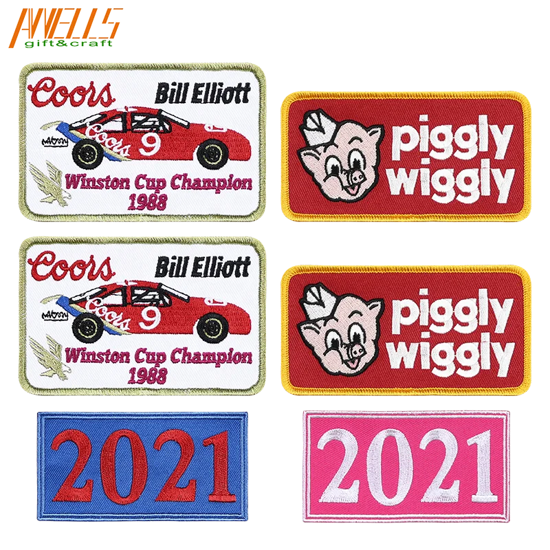 Embroidered Felt Hook and loop Peel and Stick Adhesive Iron-on School  Uniforms Jackets Logo College Letter Girl Scout Patches