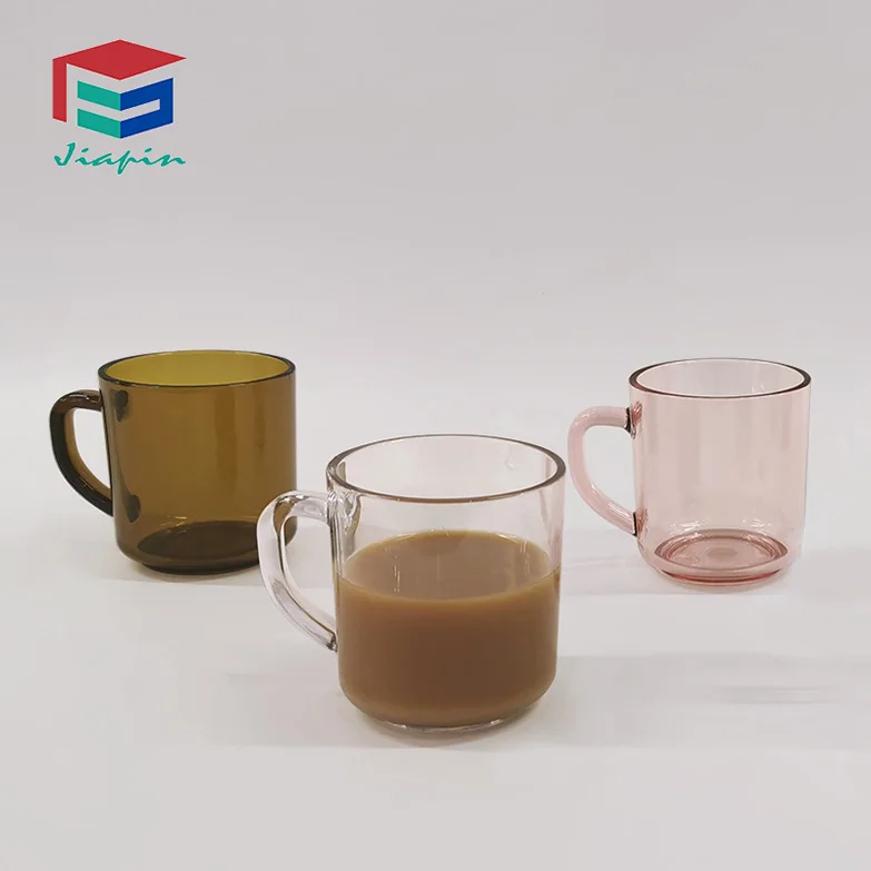 
11oz Cheap promotional unbreakable coffee mug clear plastic beer cup 