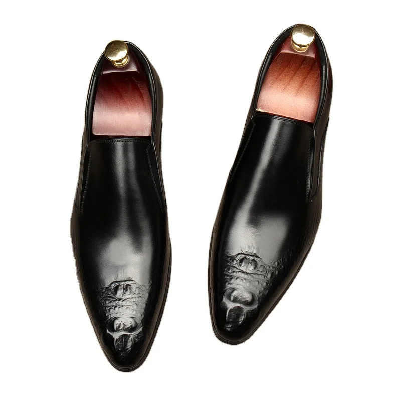 
Формальные мужские туфли с острым носком, изготовлены из натуральной кожи, высокие свадебные туфли, 