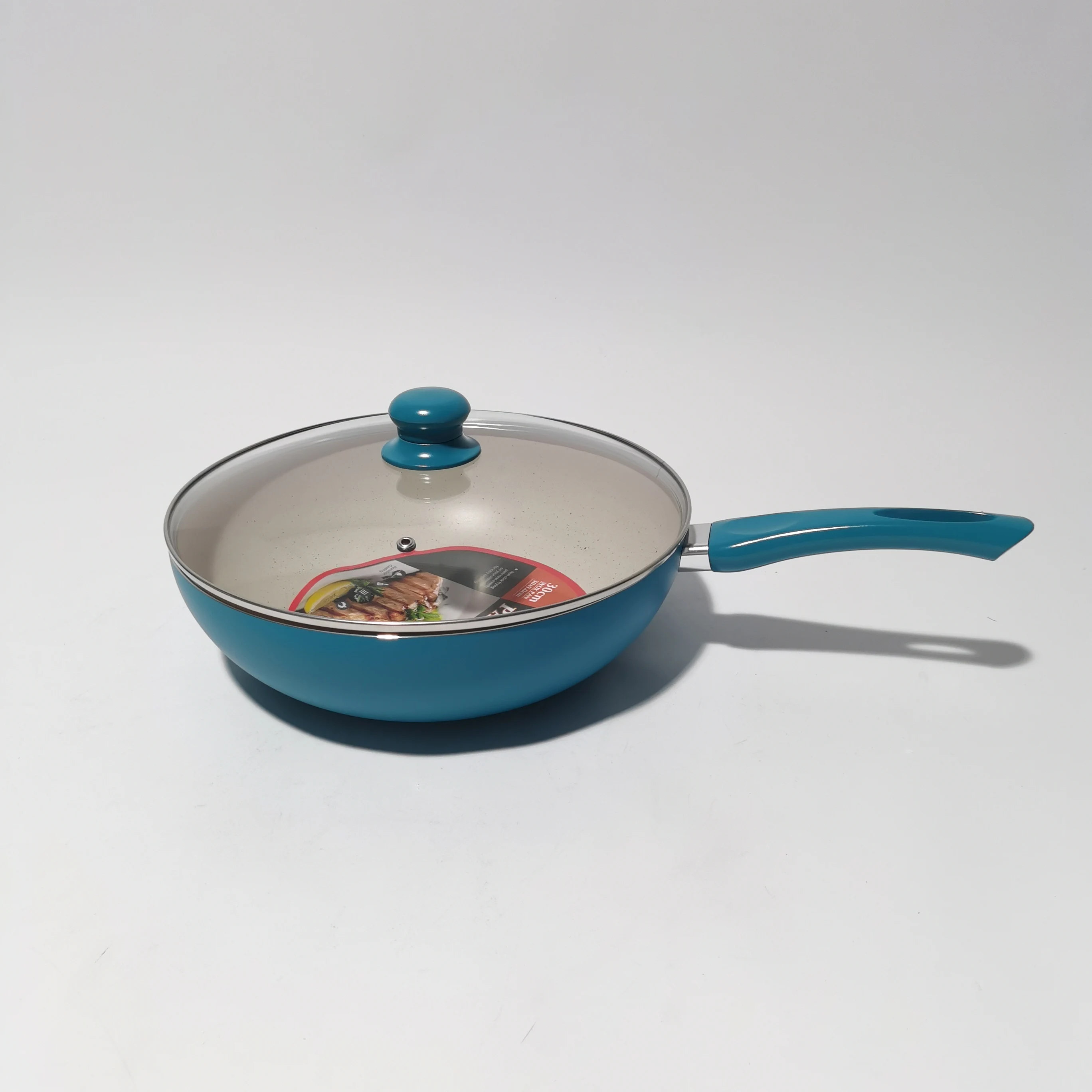30 CM Big Wok Factory Direct Wholesale Non Stick Coating Aluminum Home Using Wok
