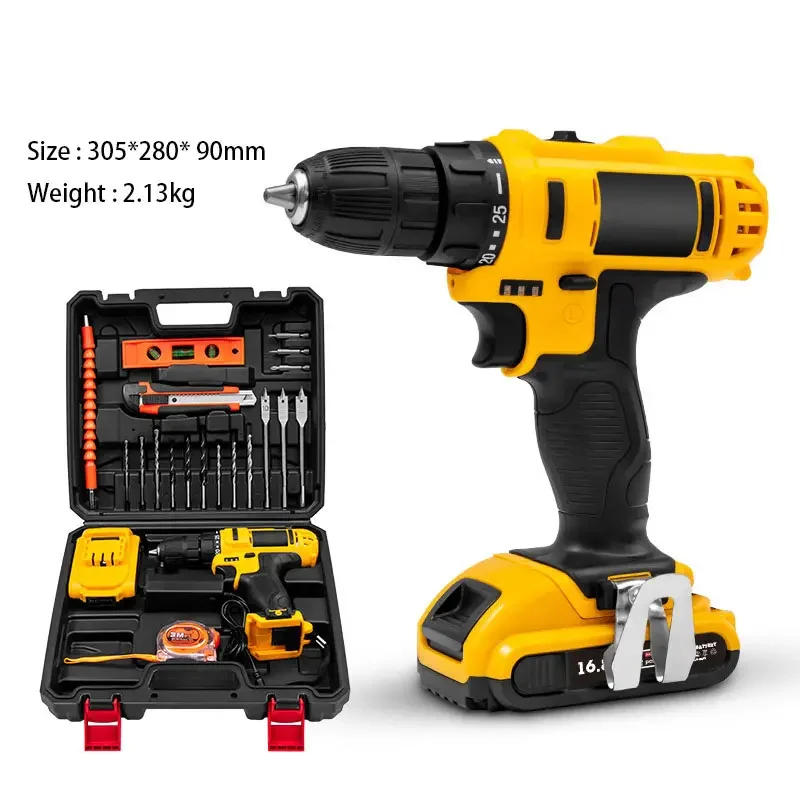Power Tools Set Drill Bit Screwdriver 12v Electric Cordless Wireless Drill High Quality Plastic Box Packing Driver Battery Drill