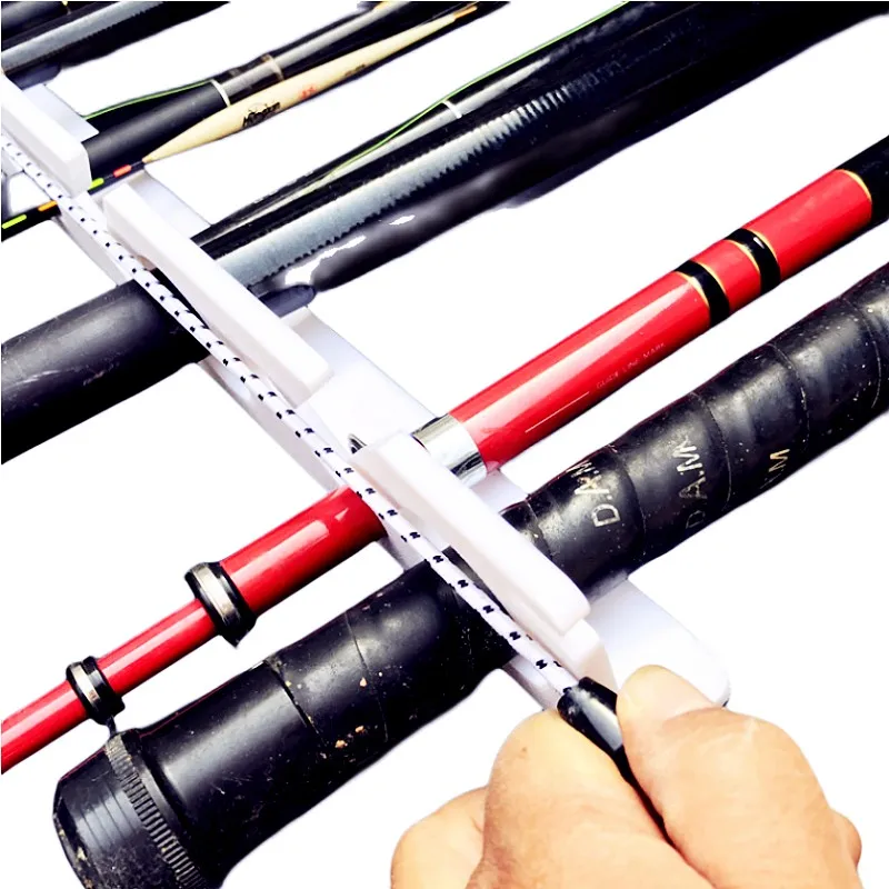 Yousya New Design ABS Fishing Rod Storage Holder Mounted Pole Rack  10 Rods Organizer Rod rest Keeper Garage Wall Ceiling