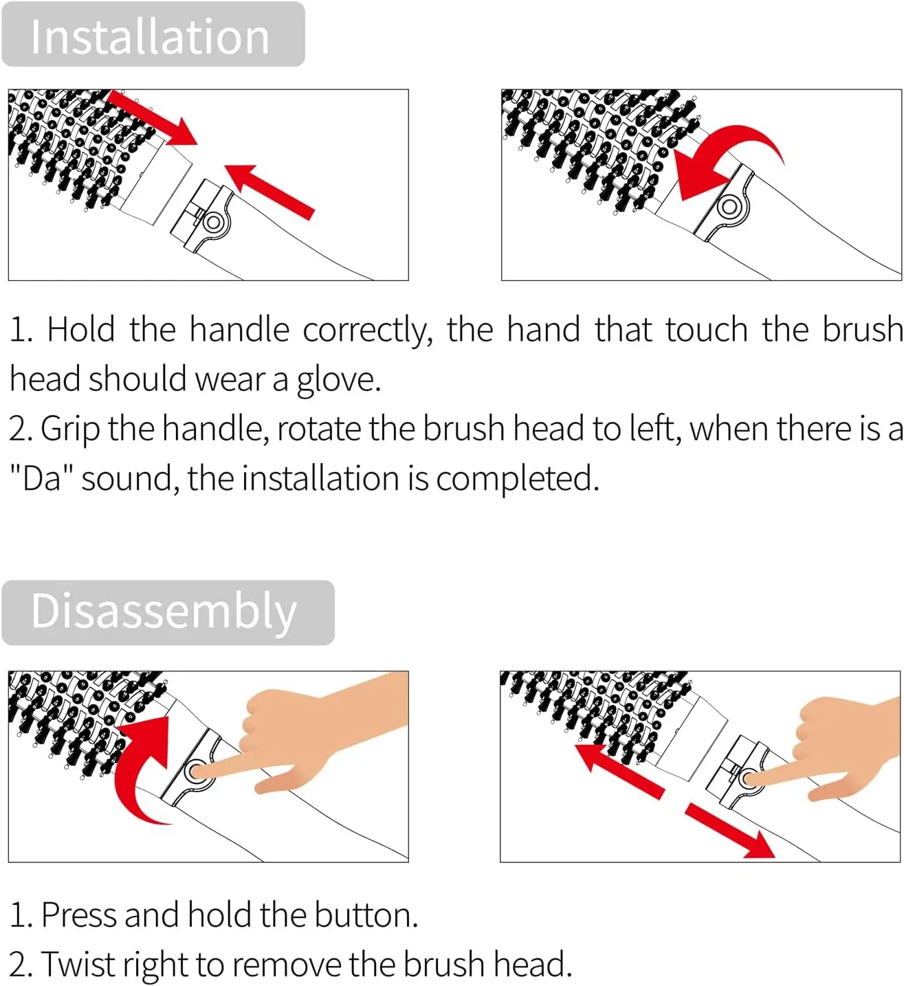 Ulelay New Trending Products Hair Dryer Brush Hot Air Dryer Comb One Step Hair Dryer 3 in 1 With interchangeable brush head