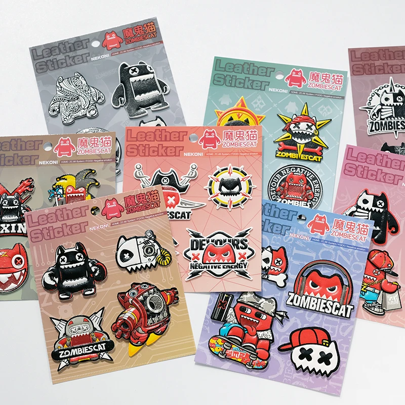 Наклейки Nekoni из ПВХ и кожи для сумок джинсов объемные декоративные наклейки обуви