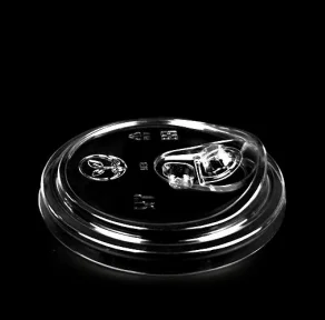 Wholesale 98 Diameter Plastic Flat Lid Dome Lid For PET Bubble Tea Cups