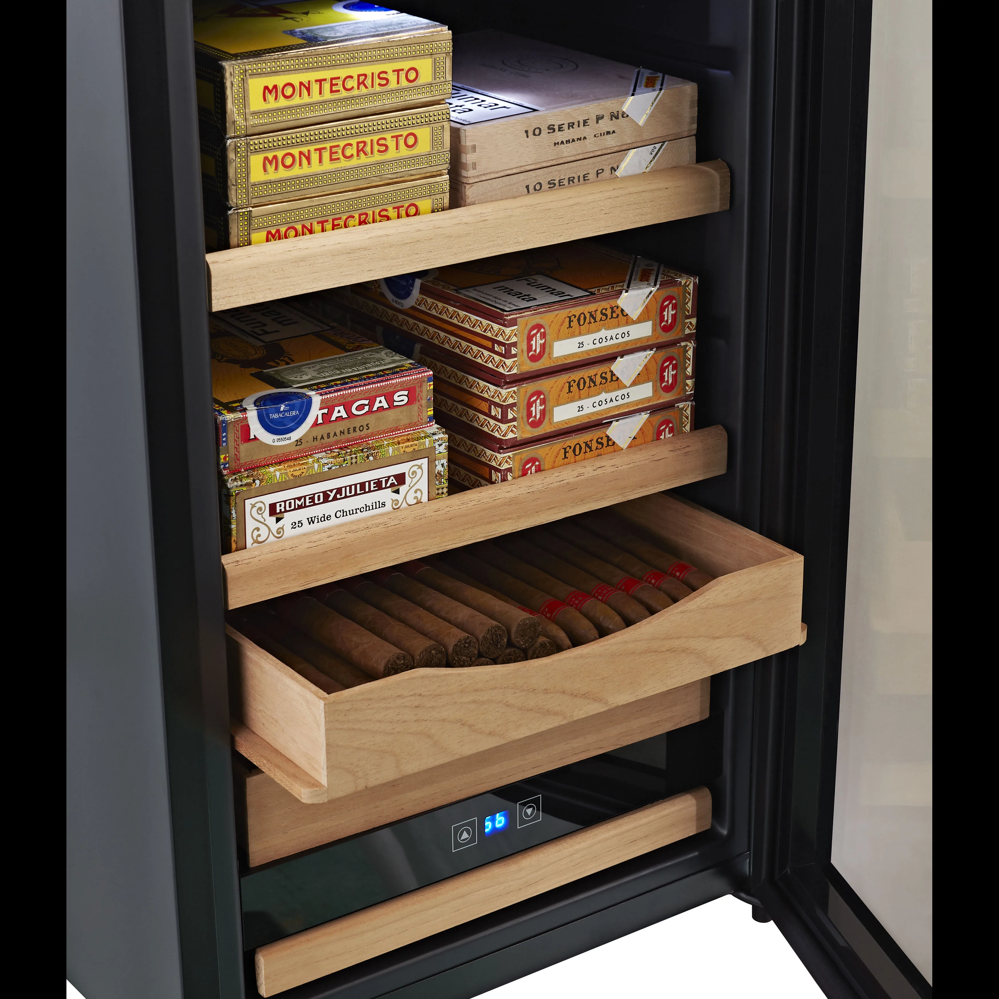 
65L 12-23 degree adjustable 50%-80% humidity semiconductor cigar case humidor 