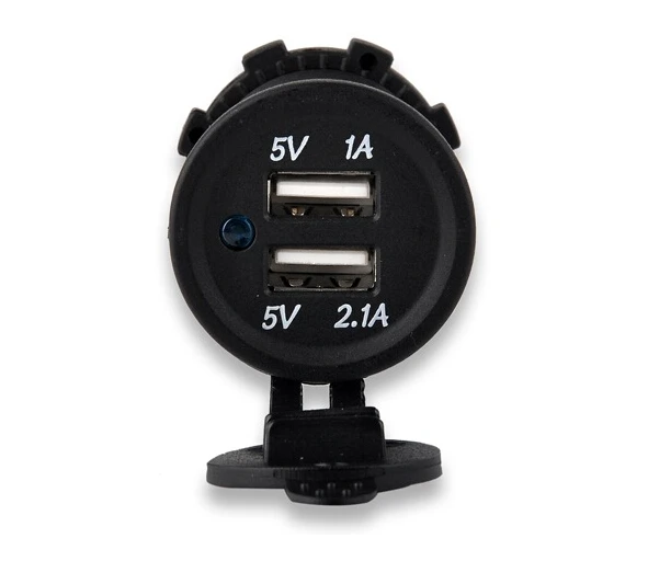 DC12V 3.1A Dual USB Port Charger Socket