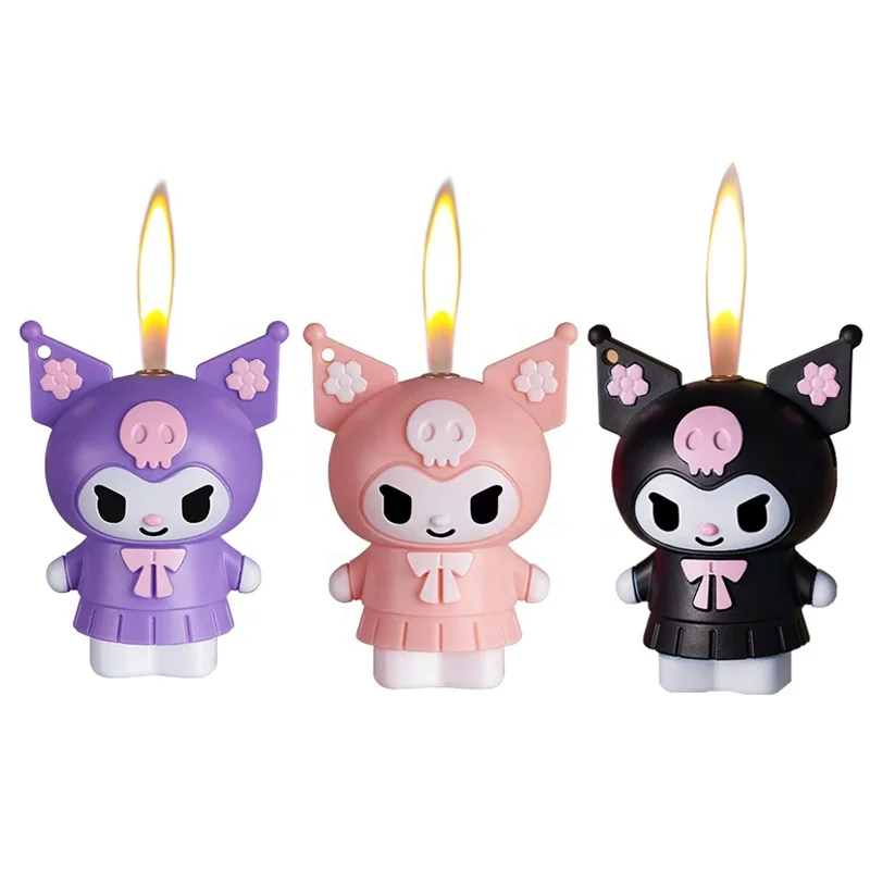 Зажигалка Kuromi зажигалка с розовым пламенем милые зажигалки для девочек подарки