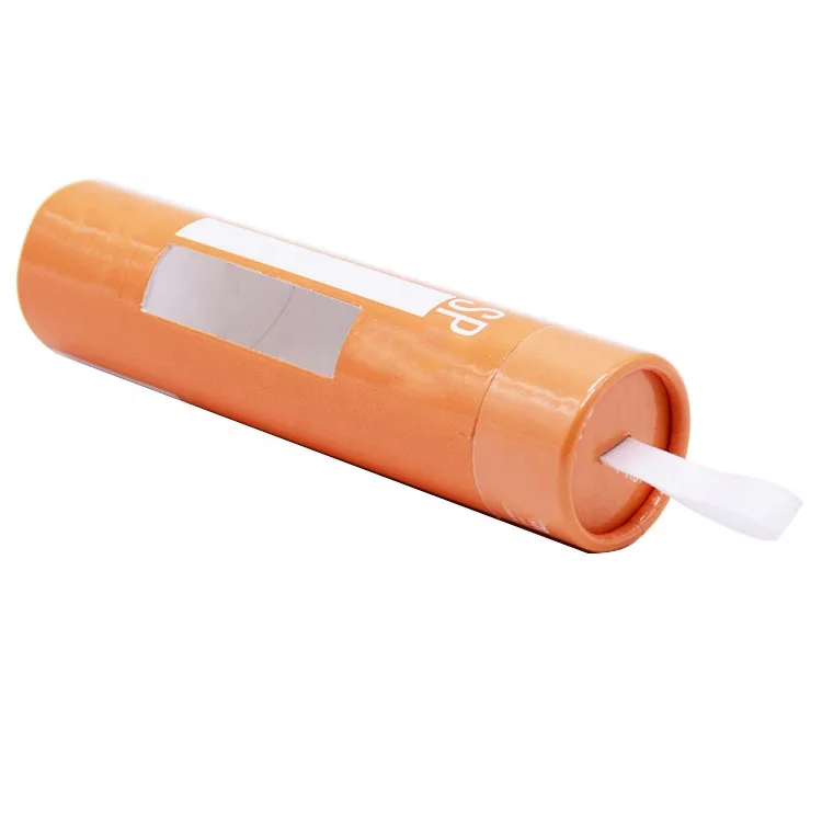 Custom eco-friendly cardboard container deodorizing twisted paper tube packaging with window and ribbon