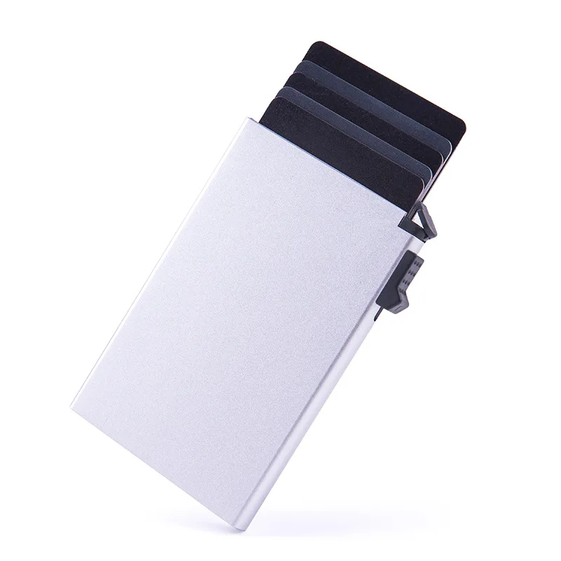 Pop up Card Holder RFID Blocking Minimalist Business Credit Card Wallet  Metal Card Case Custom Wallet