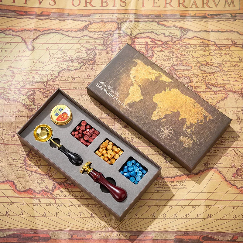 Wholesale Multicolor Brass Letters Wax Sealing Stamp Kit Custom Seal Wax Stamp Set