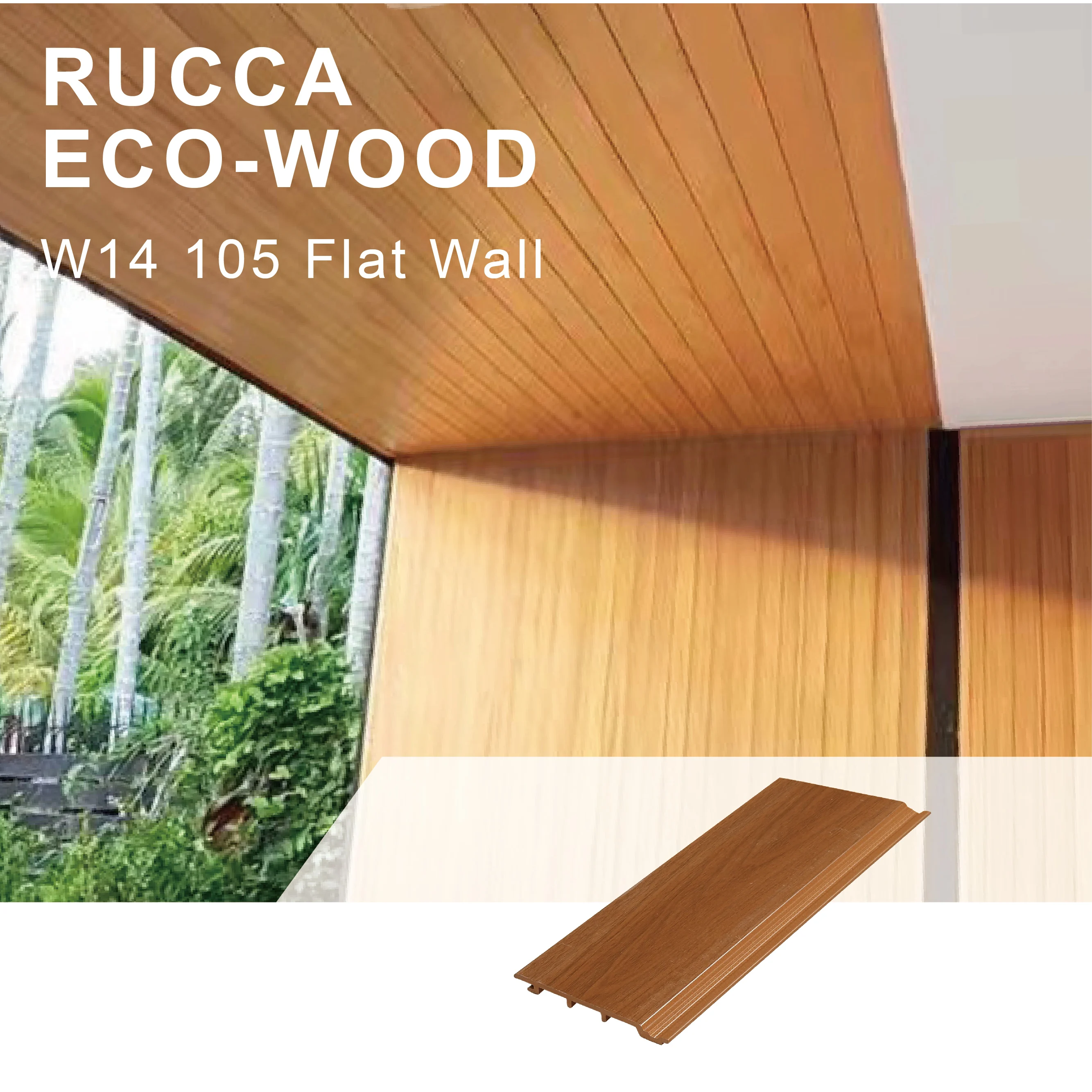 Foshan Ruccawood WPC/Wood Plastic Composite Wall Siding Paneling for Interior/Exterior Home Decor 120*10mm