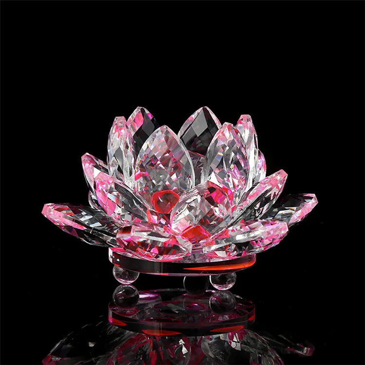 Crystal Lotus decoration for living room/drawing room/book room/temple,K9 Crystal Lotus Ornaments