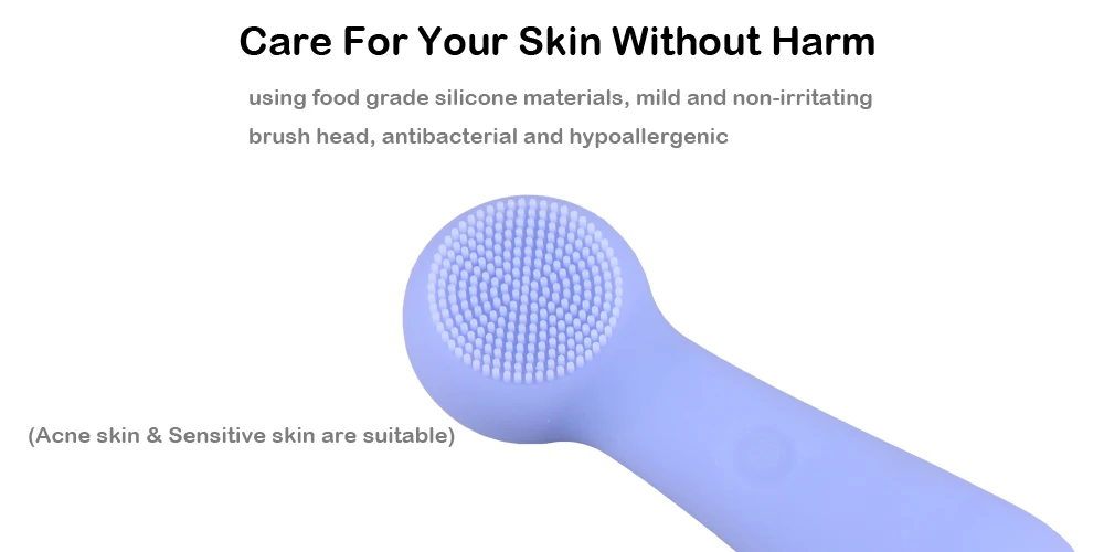  Skineat оптовая продажа силиконовый скребок для лица Водонепроницаемая силиконовая Очищающая щетка