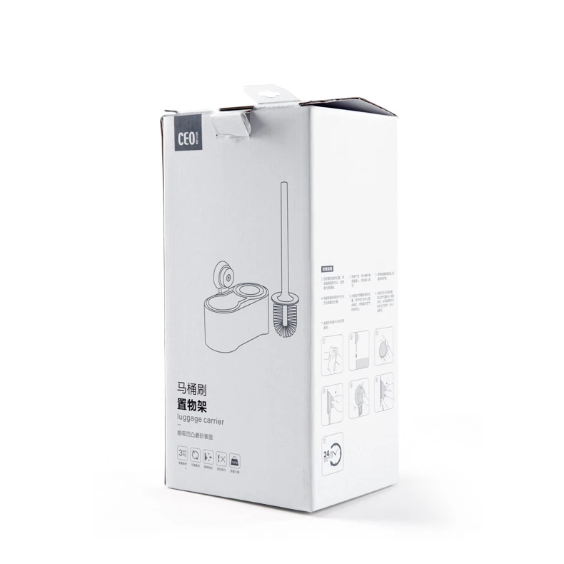 Bathroom cleaner  toilet brush plastic round cleaning brush with handle