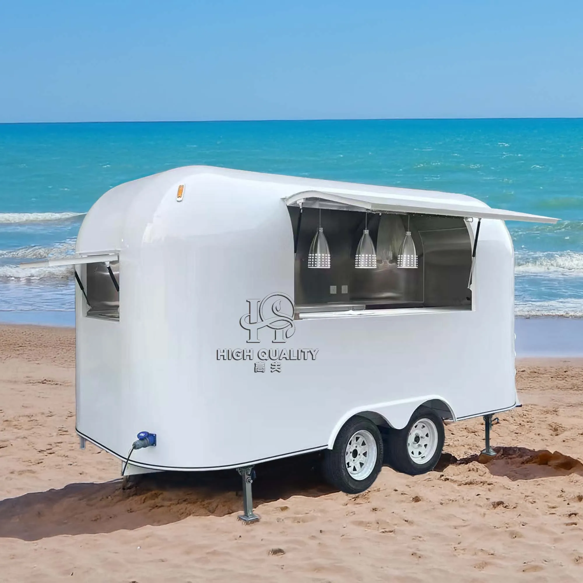 Street Mobile Dessert Snack Foodtruck Airstream Camper Juice Bar Trailer Fully Equipped