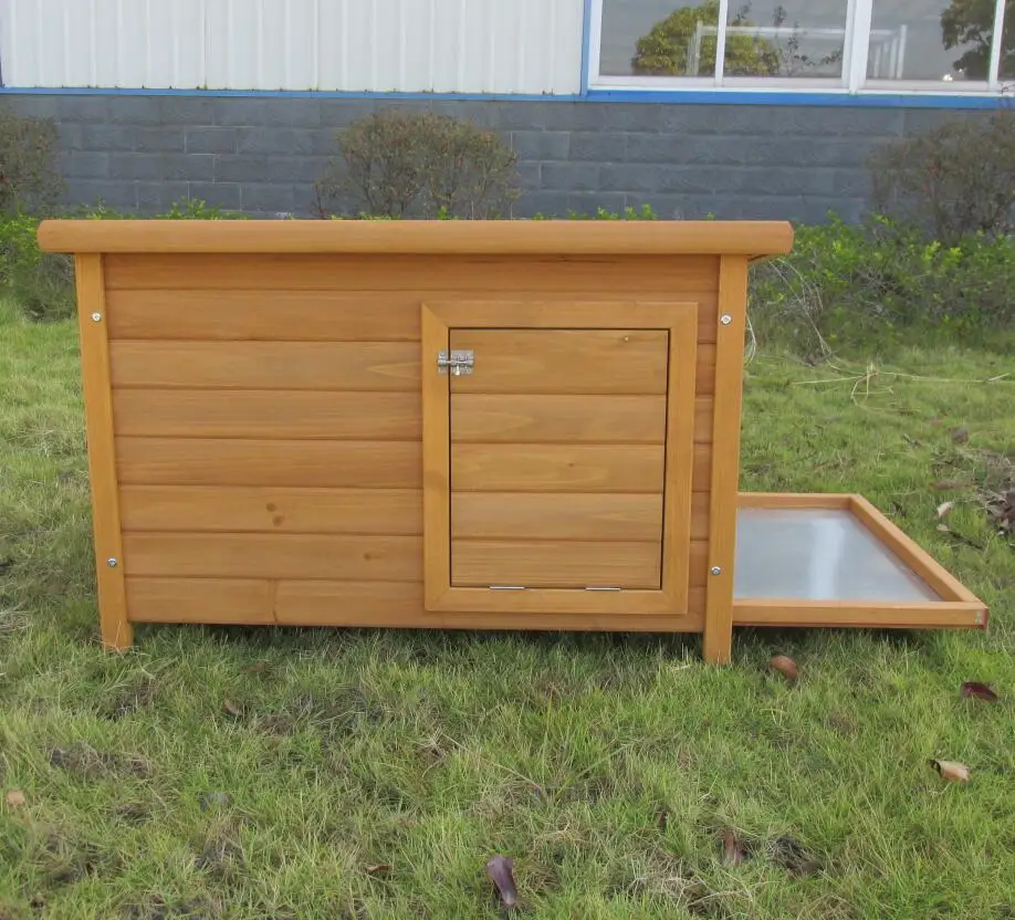 Wooden Natura Duck House Outdoor Small Animal House with Openable Roof And Ramp