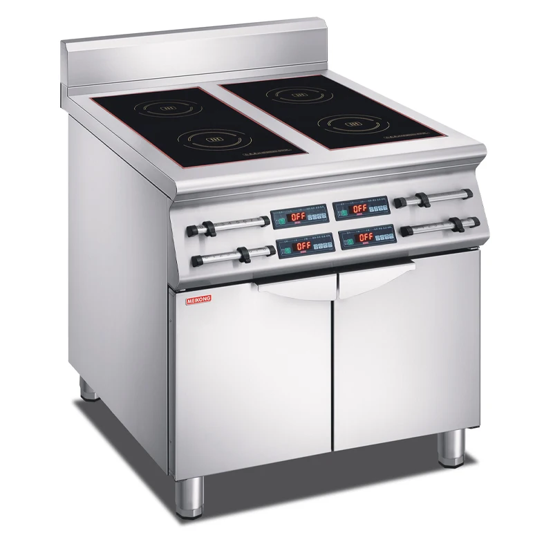 Commercial Kitchen Equipment Induction Cooker 4 Burner Electric Hot Plate Free-standing Induction Hob With Oven Electric