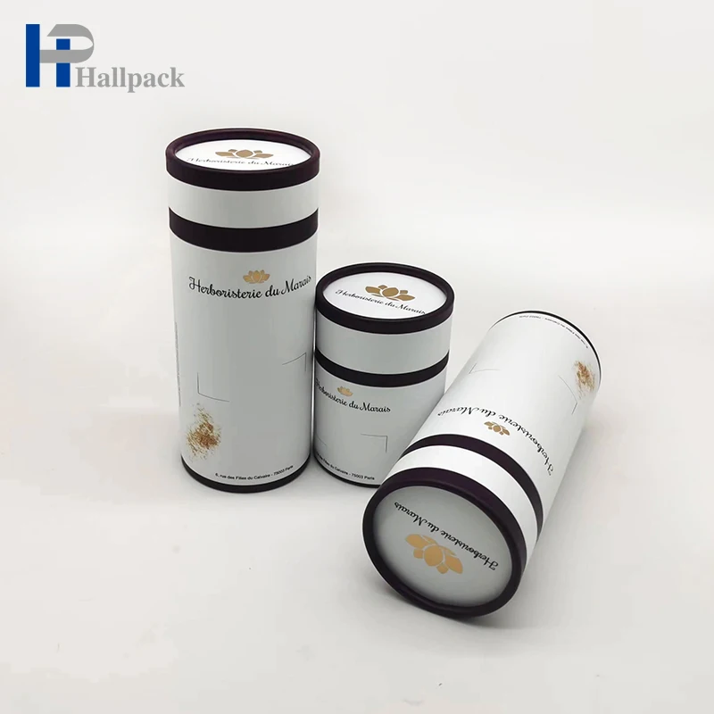 Bio-degradable Food Grade Cardboard Cylinder Box Spice Paper Tube Packaging
